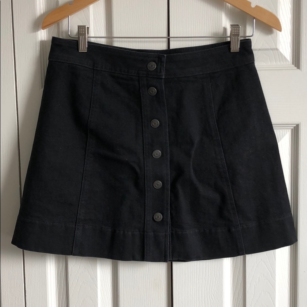 Madewell Button Front Mini Skirt